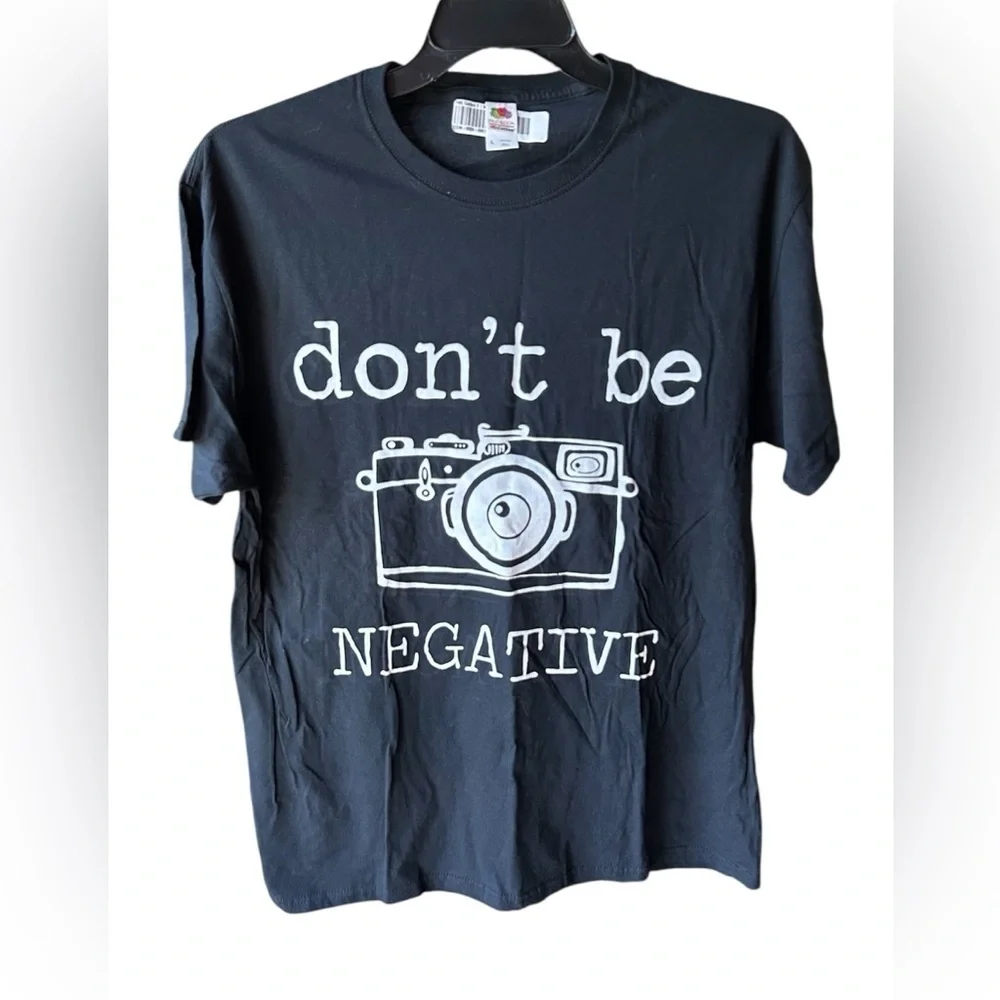NWT Fruit of the Loom Black Digital Camera Graphic Tee